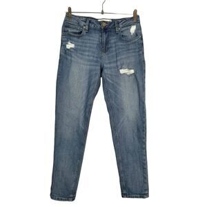 Garage Distressed Skinny Jeans Women’s 5 (28x27) Blue Medium Wash Denim Stretch